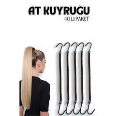 Takaz Global Kancalı At Kuyruğu Lastik Toka 40 ADET Viloria Design