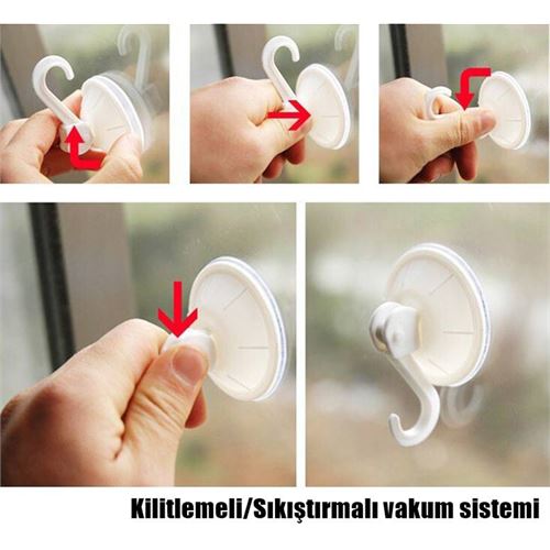 Takaz Global Vantuzlu Askı 5.5 cm 8 li Paket