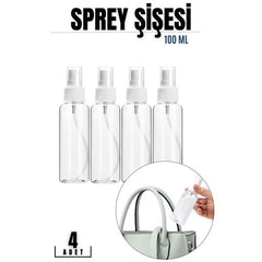 Takaz Global 100 Ml Püskürtücü Boş Sprey Şişe 4 ADET