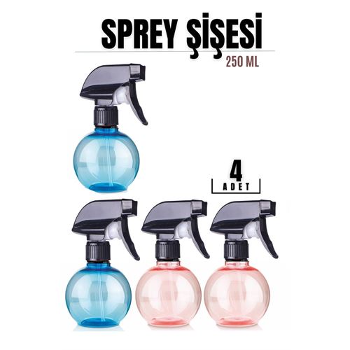 Takaz Global 250 ml Püskürtücü Boş Sprey Şişe 4 ADET