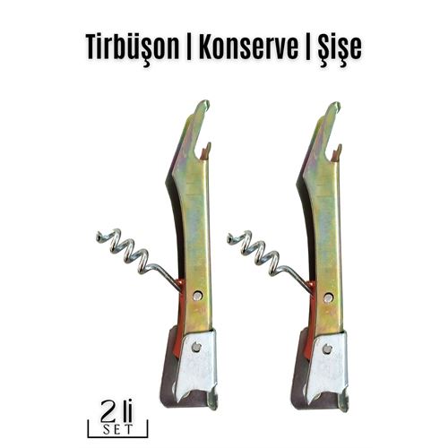 Takaz Global Multi Tirbüşon Konserve Şişe Açacağı Clovis Design 2 li PAKET