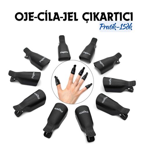 Takaz Global Oje Jel Cila Çıkartma Mandalı 10 lu Paket