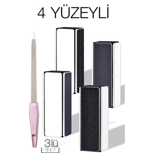 Takaz Global 4 Yüzeyli Törpü ve Parlatma Blok Sünger 3 lü Set