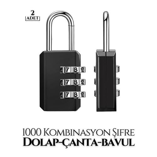Takaz Global Şifreli Mini 20mm Dolap Çanta Bavul Kilidi 2 ADET
