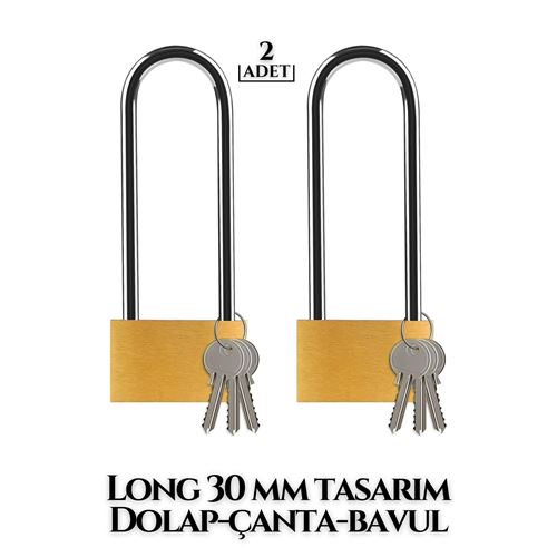 Takaz Global Long 30 mm Dolap Çanta Bavul Kilidi 2 ADET