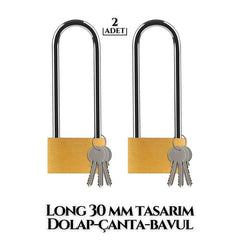 Takaz Global Long 30 mm Dolap Çanta Bavul Kilidi 2 ADET