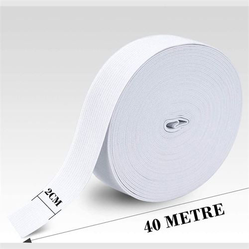 Takaz Global 40 Metre Yassı Bel Paça Giysi Lastiği 2 cm
