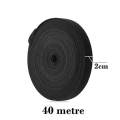 Takaz Global 40 Metre Yassı Bel Paça Giysi Lastiği 2 cm SİYAH