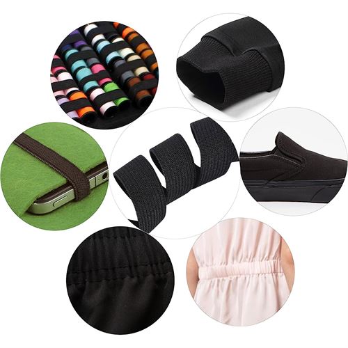 Takaz Global 20 Metre Yassı Bel Paça Giysi Lastiği 4 cm SİYAH