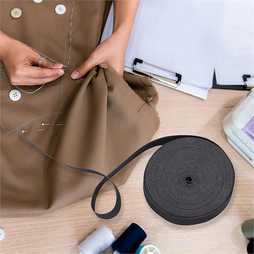 Takaz Global 20 Metre Yassı Bel Paça Giysi Lastiği 4 cm SİYAH