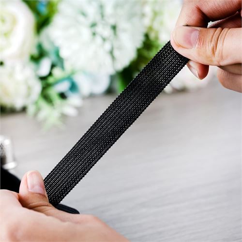 Takaz Global 20 Metre Yassı Bel Paça Giysi Lastiği 4 cm SİYAH