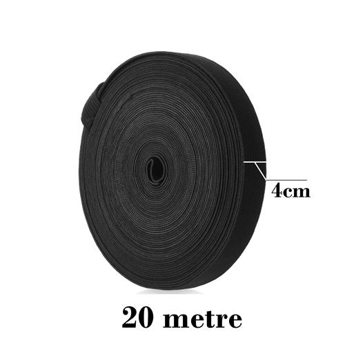 Takaz Global 20 Metre Yassı Bel Paça Giysi Lastiği 4 cm SİYAH