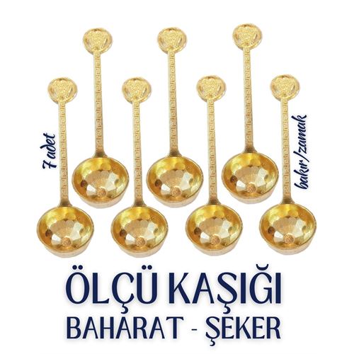 Takaz Global 7 li  Şeker ve Ölçü Kaşığı Vintage Design