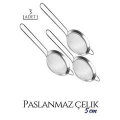 Takaz Global 3 lü Set Metal Çay Süzgeci Cambra Design
