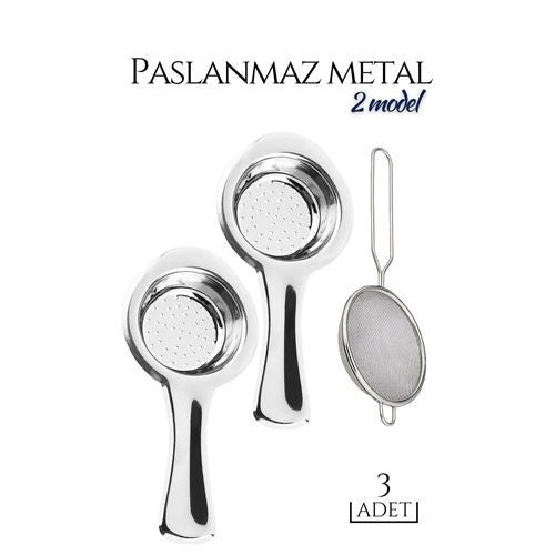 Takaz Global 3 lü Set Metal Çay Süzgeci Cabrera Design