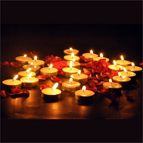 Takaz Global TeaLights Yuvarlak Mum KIRMIZI BEYAZ 50 Lİ SET