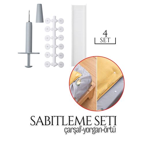Takaz Global Çarşaf Yorgan Örtü Sabitleme 4 LÜ SET