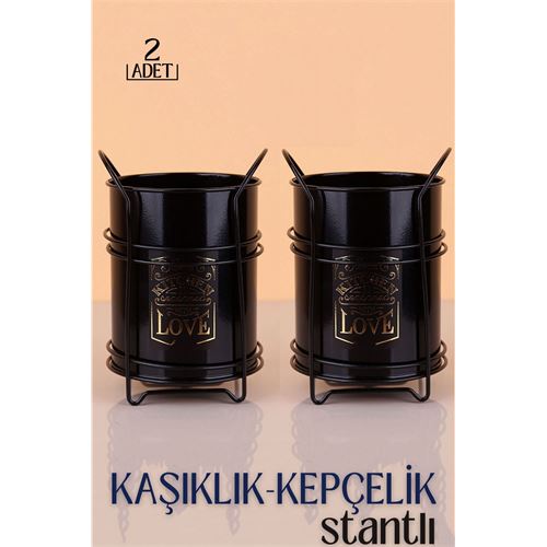 Takaz Global Stantlı Kaşıklık Organizer Black Design