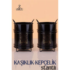 Takaz Global Stantlı Kaşıklık Organizer Black Design