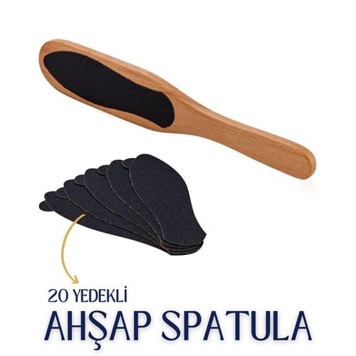 Takaz Global 20 Yedekli Ahşap Pedikür Spatulası