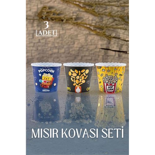 Takaz Global Patlamış Mısır Popcorn Kovası 2 li SET