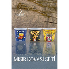 Takaz Global Patlamış Mısır Popcorn Kovası 2 li SET