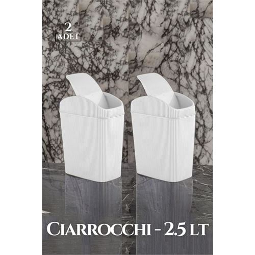 Takaz Global 2.5 Litre Çöp Kovası Ciarrocchi Design 2 li SET