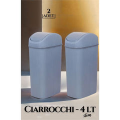 Takaz Global 4 Litre Slim Çöp Kovası Ciarrocchi Design 2 li SET