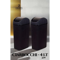 Takaz Global 4 Litre Slim Çöp Kovası Ciarrocchi Design 2 li SET