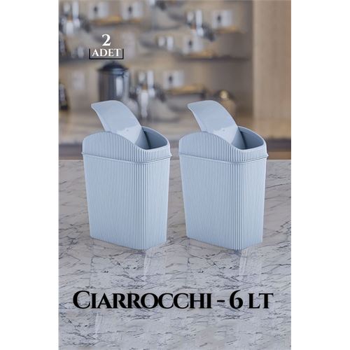 Takaz Global 6 Litre Big Çöp Kovası Ciarrocchi Design 2 li SET