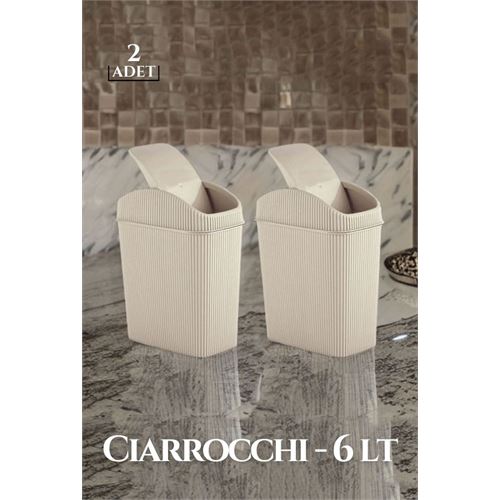 Takaz Global 6 Litre Big Çöp Kovası Ciarrocchi Design 2 li SET 719039