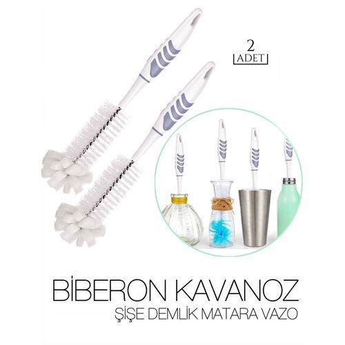 Takaz Global Biberon Şişe Dar BölgeTemizleyici Fırça 2 li Set