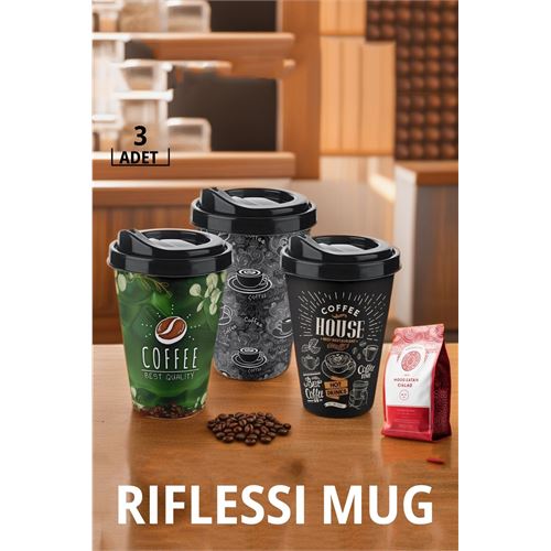 Takaz Global Mug Kahve Bardağı 3 lü SET Riflessi Design