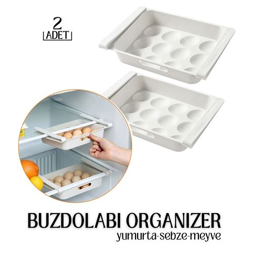 Takaz Global Yumurta Yiyecek Buzdolabı Organizer 2 li Set