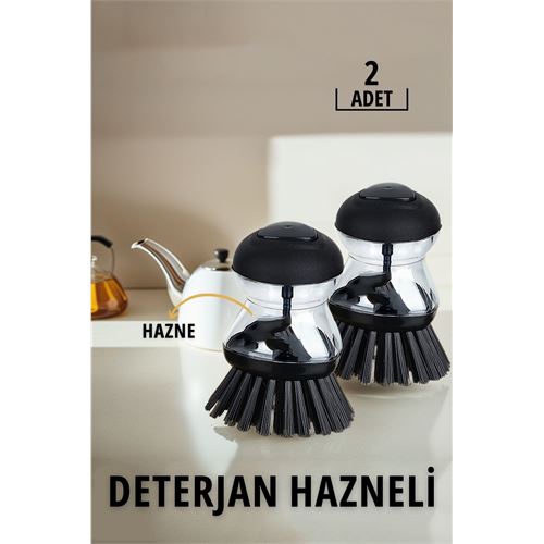 Takaz Global Deterjan Hazneli Bulaşık Fırçası 2 li SET