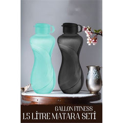 Takaz Global 1.5 LT Büyük Matara 2 RENK Gallon Fitness 719115