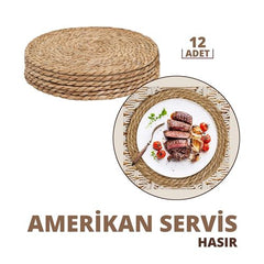 Takaz Global Hasır Amerikan Servis 6 lı Set Pena Figueredo Design