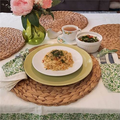 Takaz Global Hasır Amerikan Servis 6 lı Set Junco Demato Design