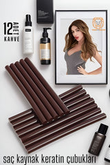 Keratin Kaynak Çubukları 12 ADET KAHVE