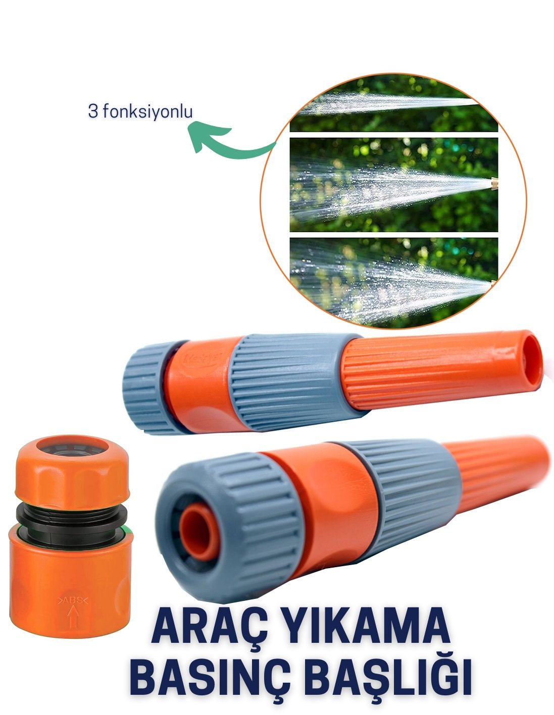 Basınçlı Araç Yıkama Hortum Başlığı ve Adaptör Seti