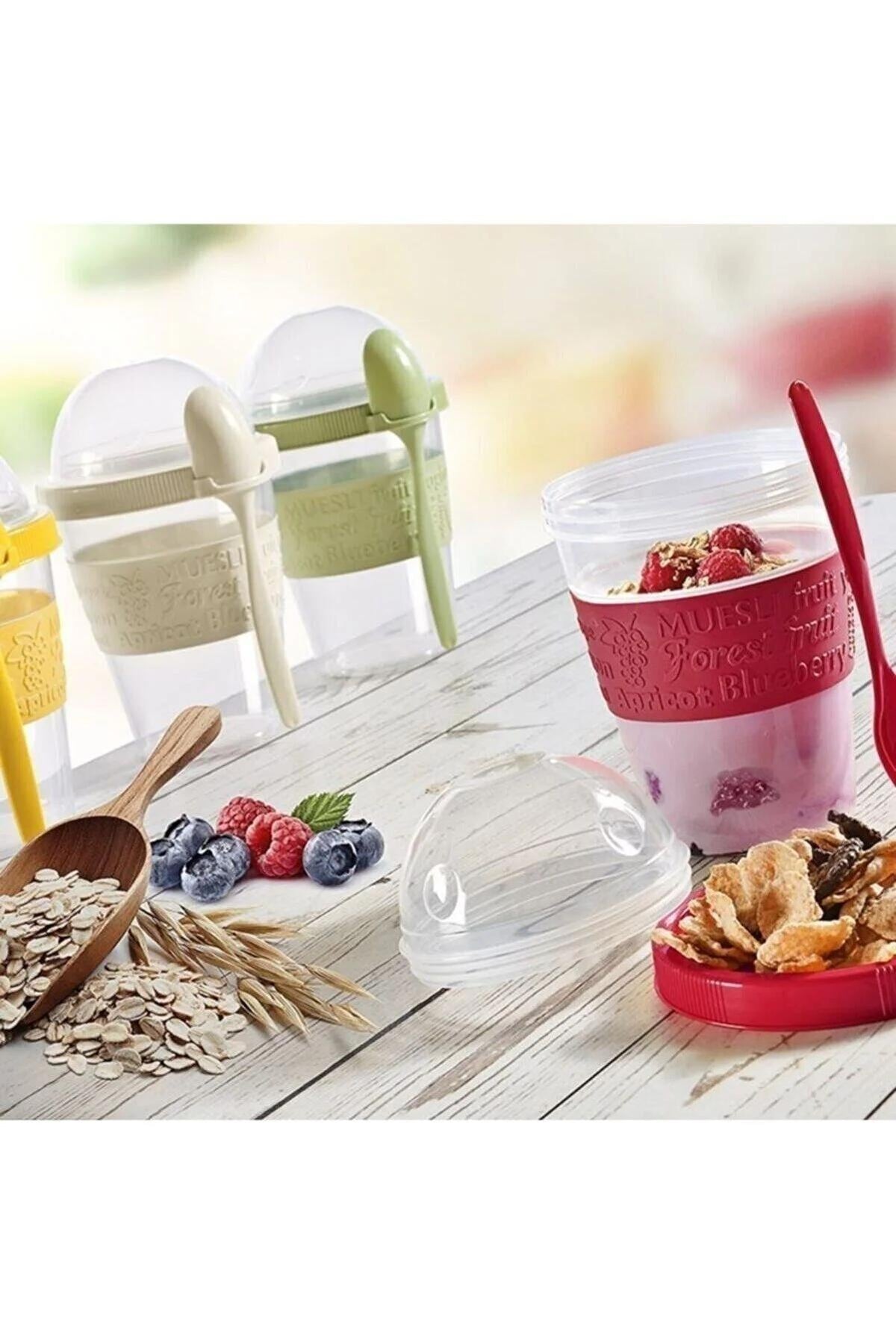 Take'n Go Pratik Taşınabilir Kaşıklı Atıştırmalık Ve Yoğurt Kabı TİTİZ AP-9199