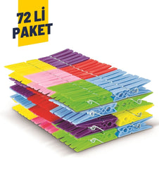 GHS 72 Adet Plastik Çamaşır Mandalı