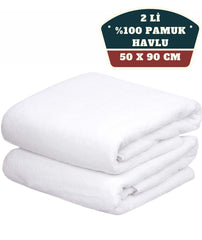 2'li Mikrofiber Kuaför Havlusu 50x90 Beyaz 715346