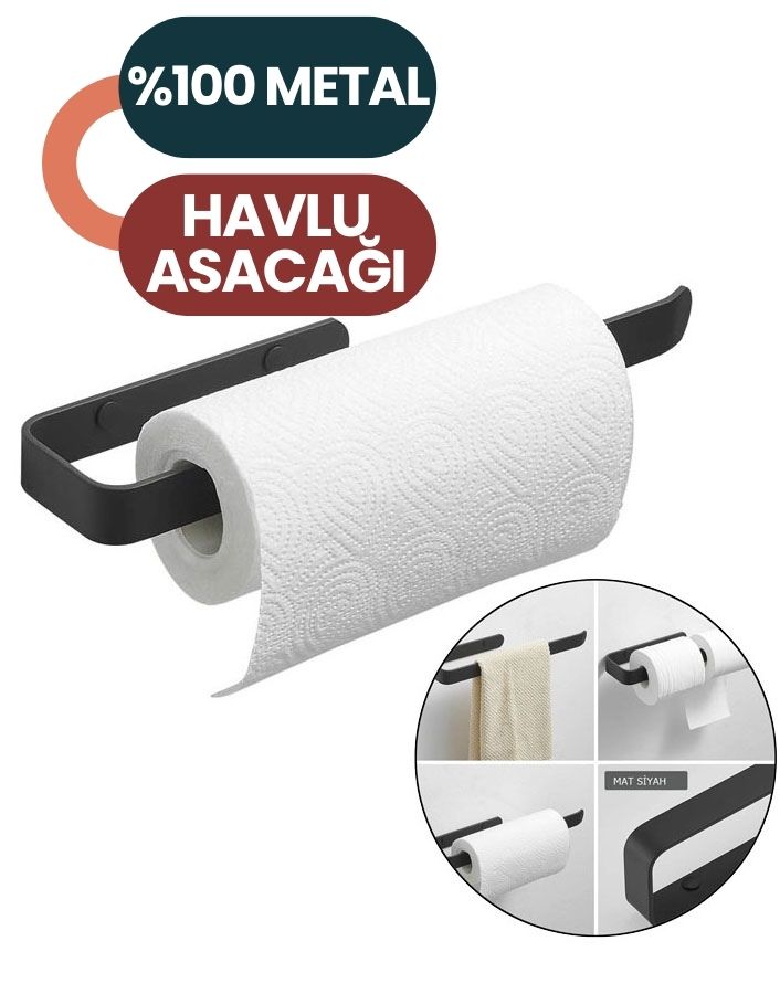 Vigna Black Havlu Folyo Asacağı