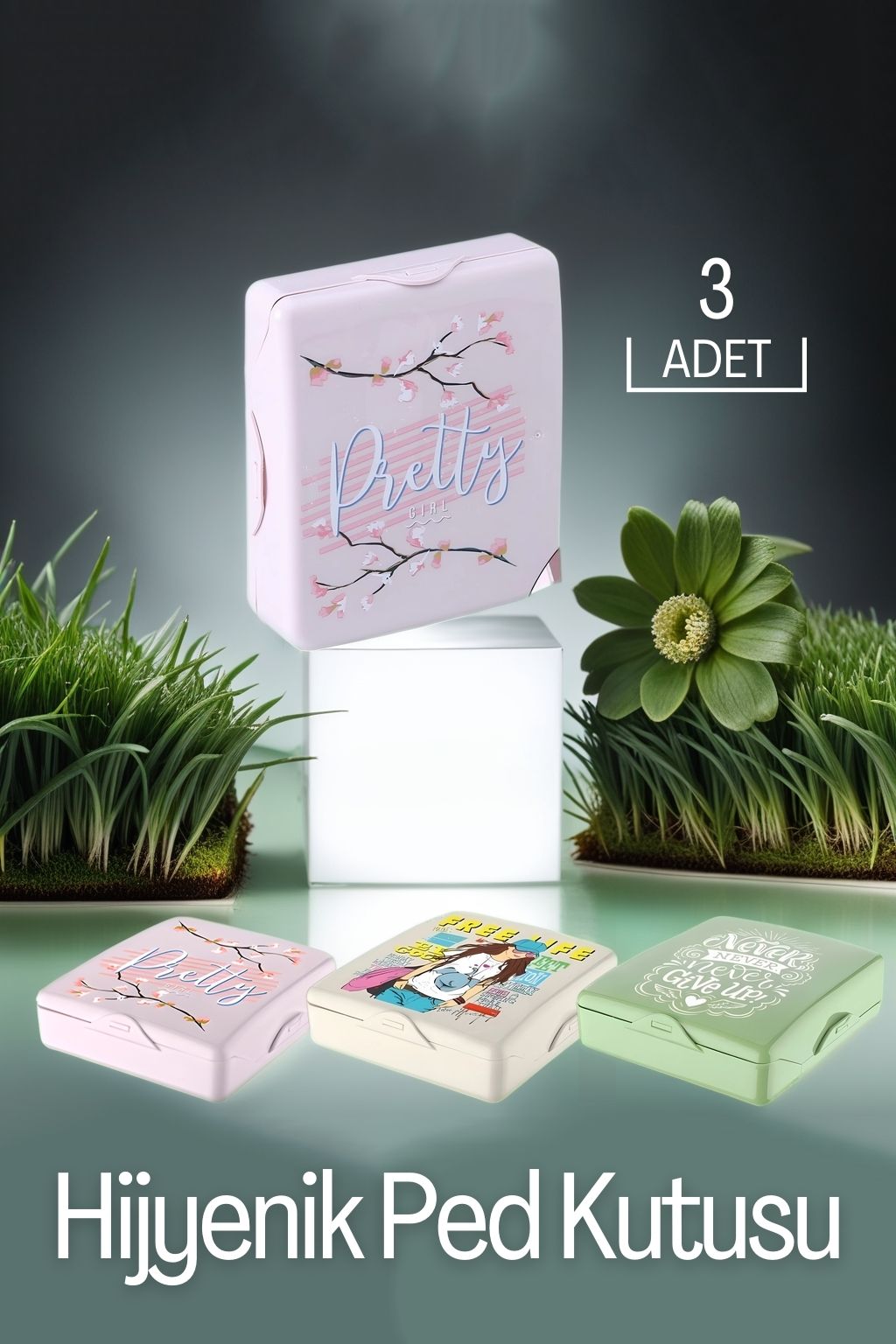 Hijyenik Ped Kutusu 3 RENK Set