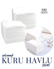 Çok Amaçlı Tek Kullanımlık Kuru Havlu 25x40CM 100 Adet