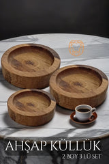 Ahşap Küllük Seti 2 Boy 3 lü SET 719340