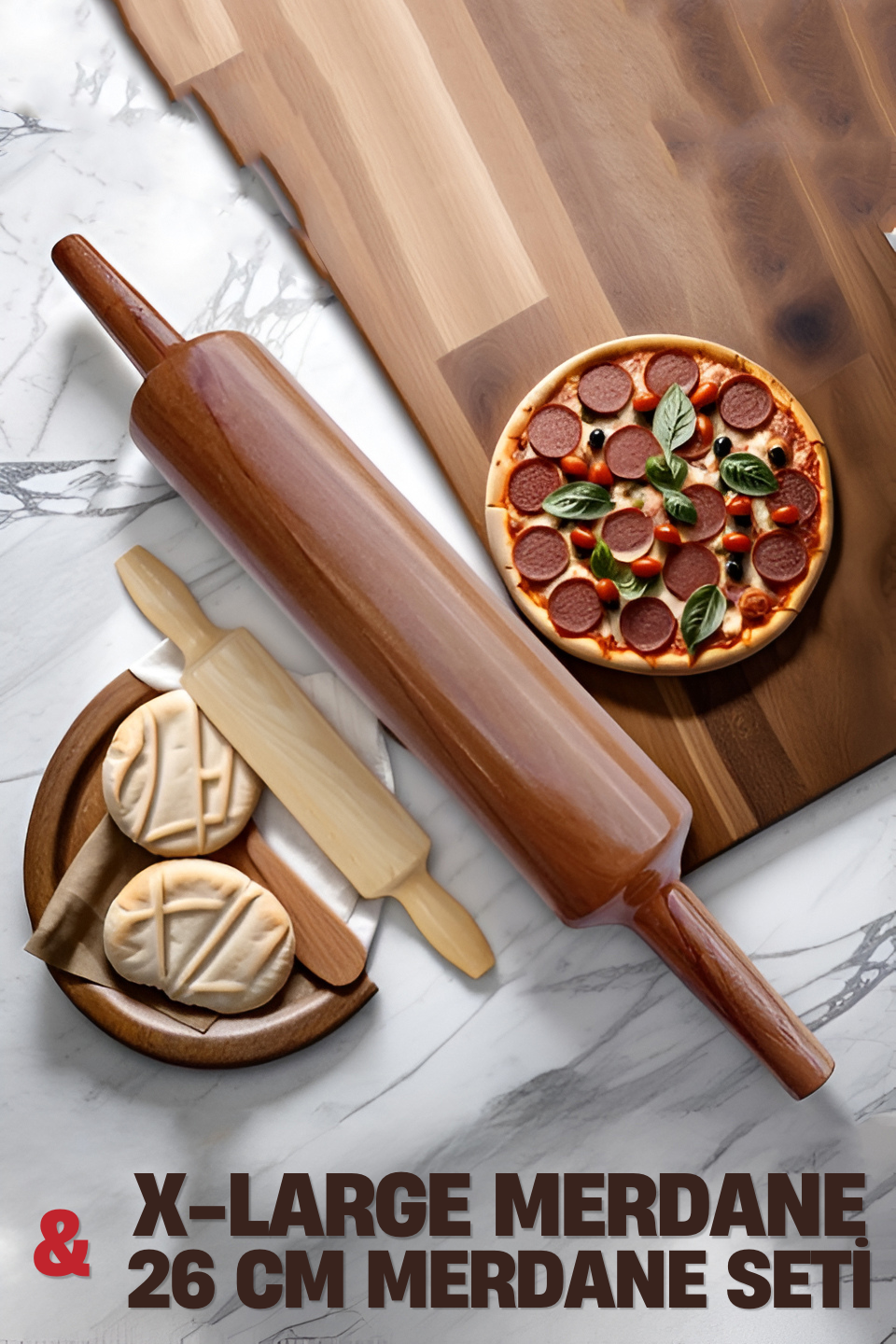 50 cm X-Large Pizza Merdane 2 li SET