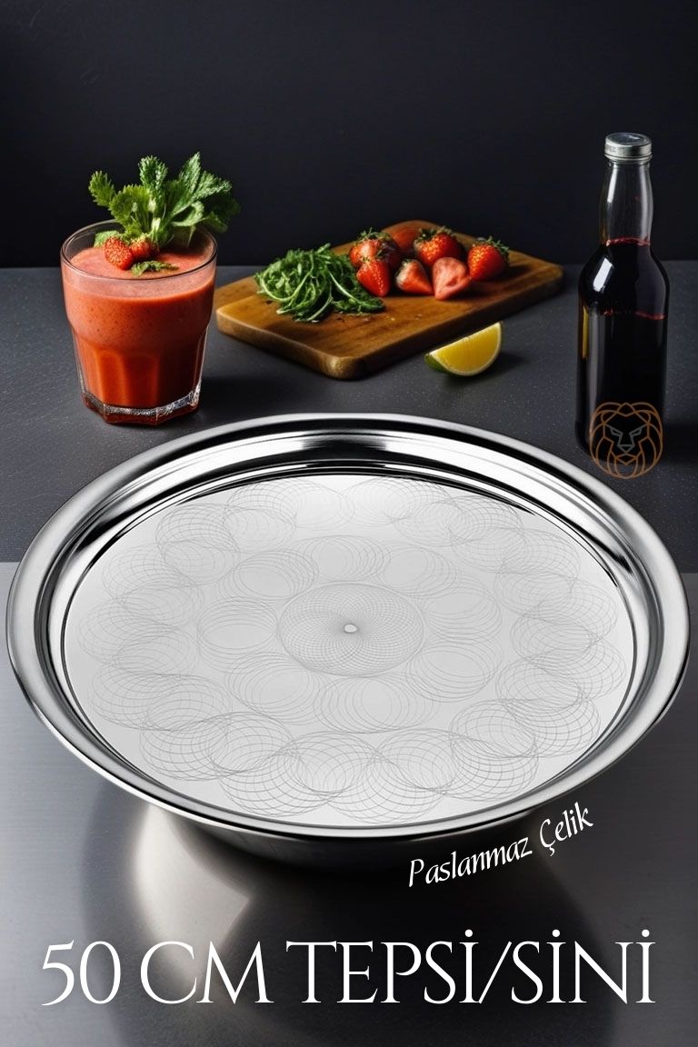 50 cm Tepsi Sini Paslanmaz Çelik 719291