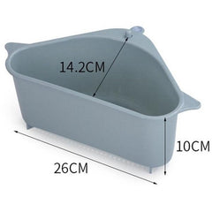 Barazza Üçgen Lavabo Köşe Süzgeçli Organizer GRİ